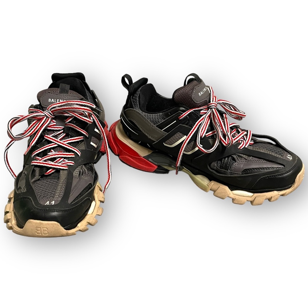 Pre-Owned Balenciaga Track 2 Trainers in Black/Grey/Red - Size EU 41 or US 8